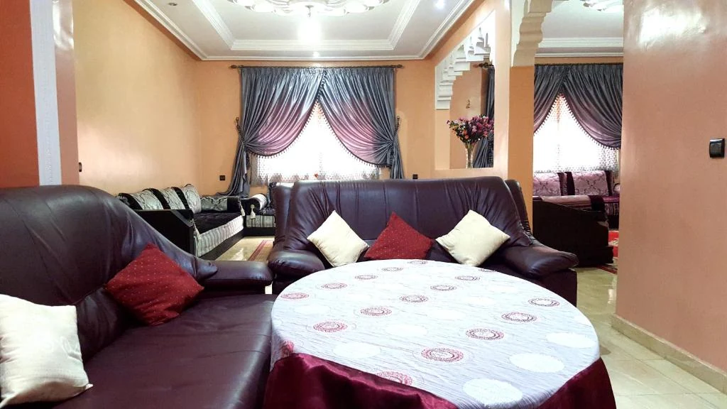 Spacious living area at Villa Annakhil Marrakech
